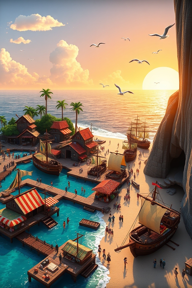 adventurous coastal pirate haven