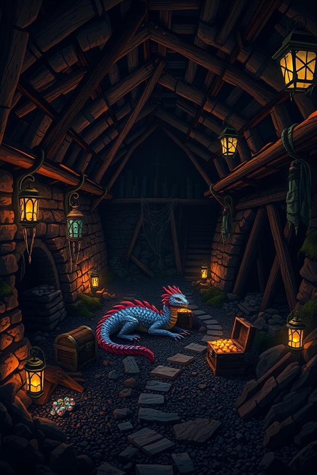 adventurous dragon mineshaft hideout