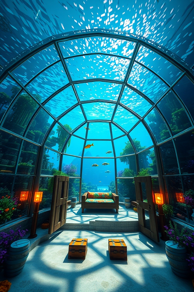 aquatic base with glass