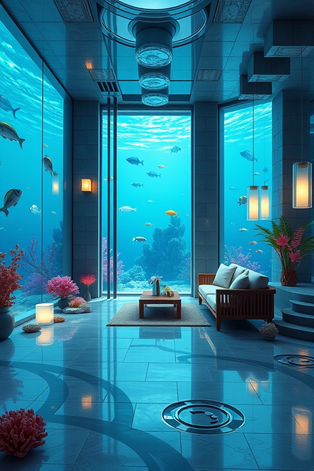 aquatic themed underwater base