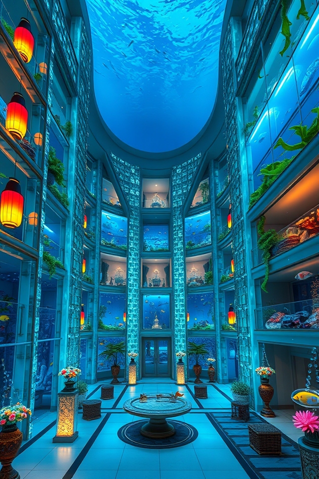 aquatic themed underwater mansion design