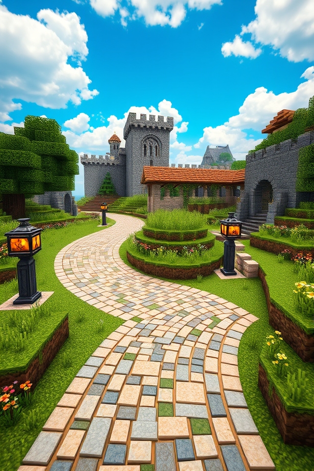 authentic medieval stone driveways