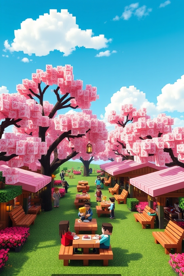 blossom themed villager market