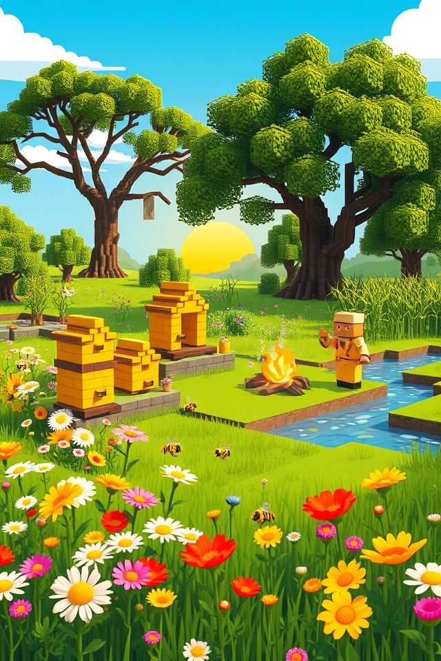 buzzing bees produce honey