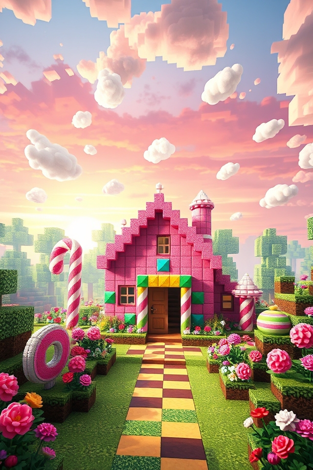 candy themed colorful paradise