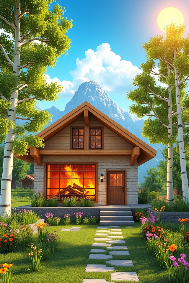 charming birch wood retreat