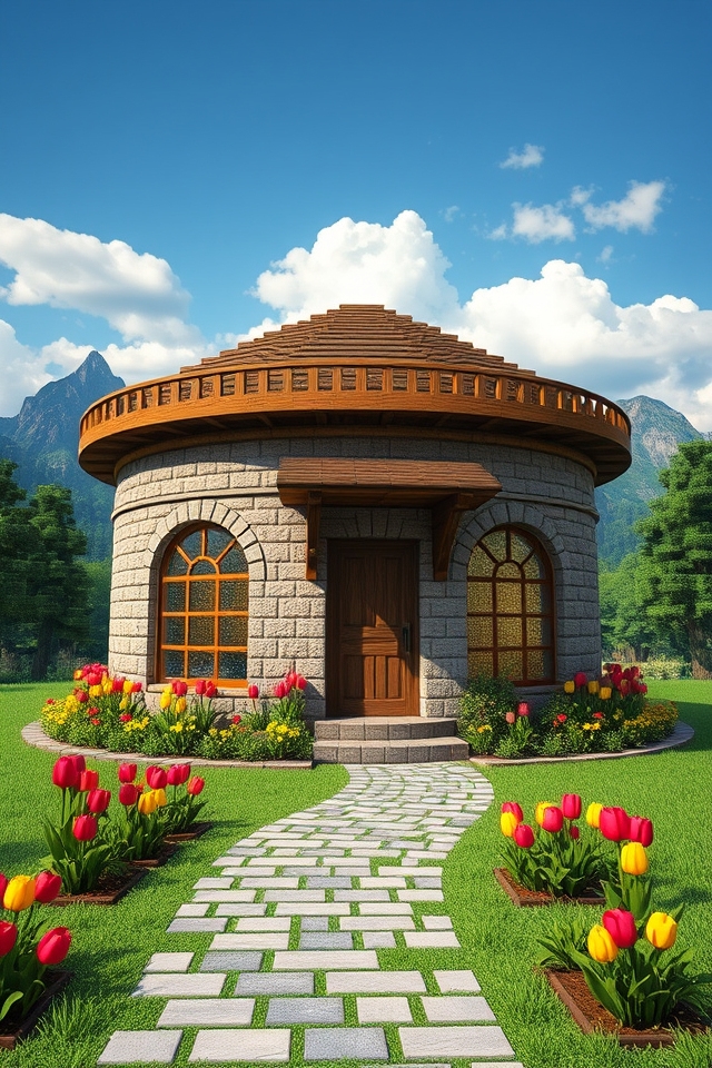 charming circular cottage design