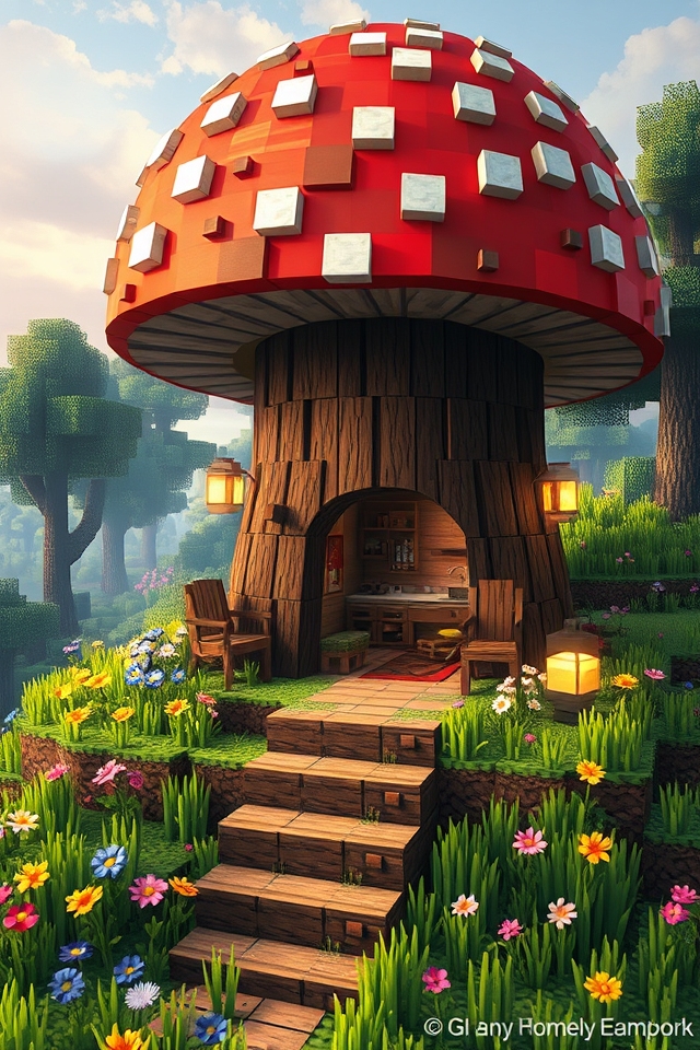 charming fairytale mushroom home