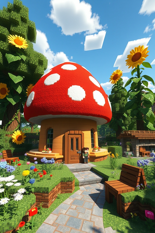 charming fantasy mushroom house