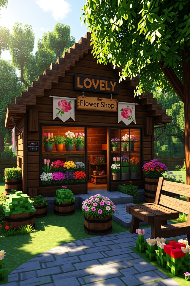 charming flower shop interior