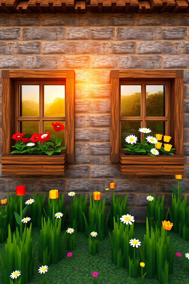 charming flower window boxes