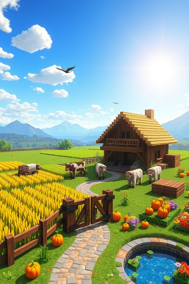charming functional minecraft farmstead