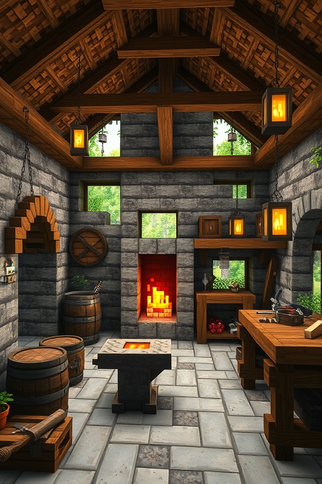 charming medieval crafting space