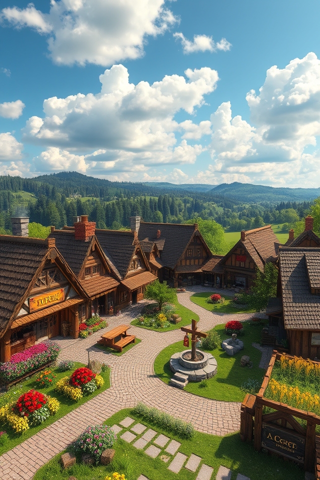 charming medieval village design