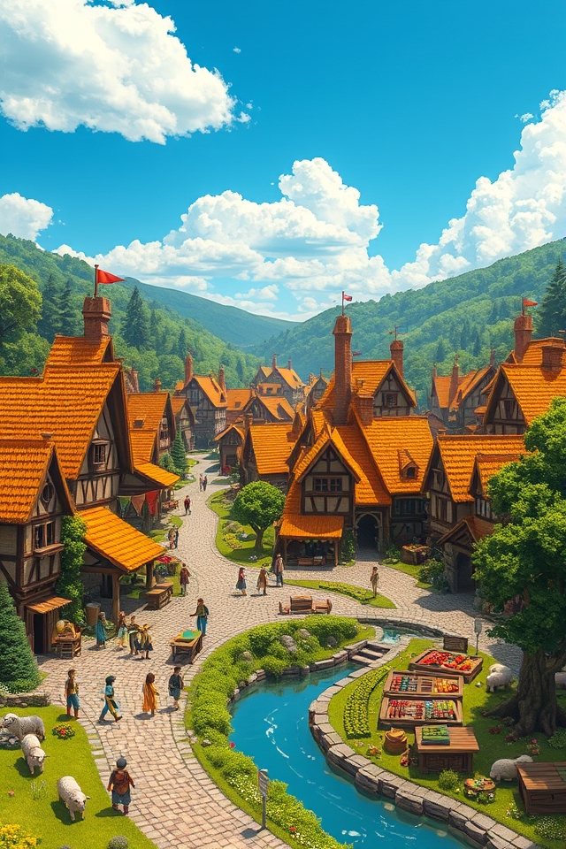 charming medieval village setting