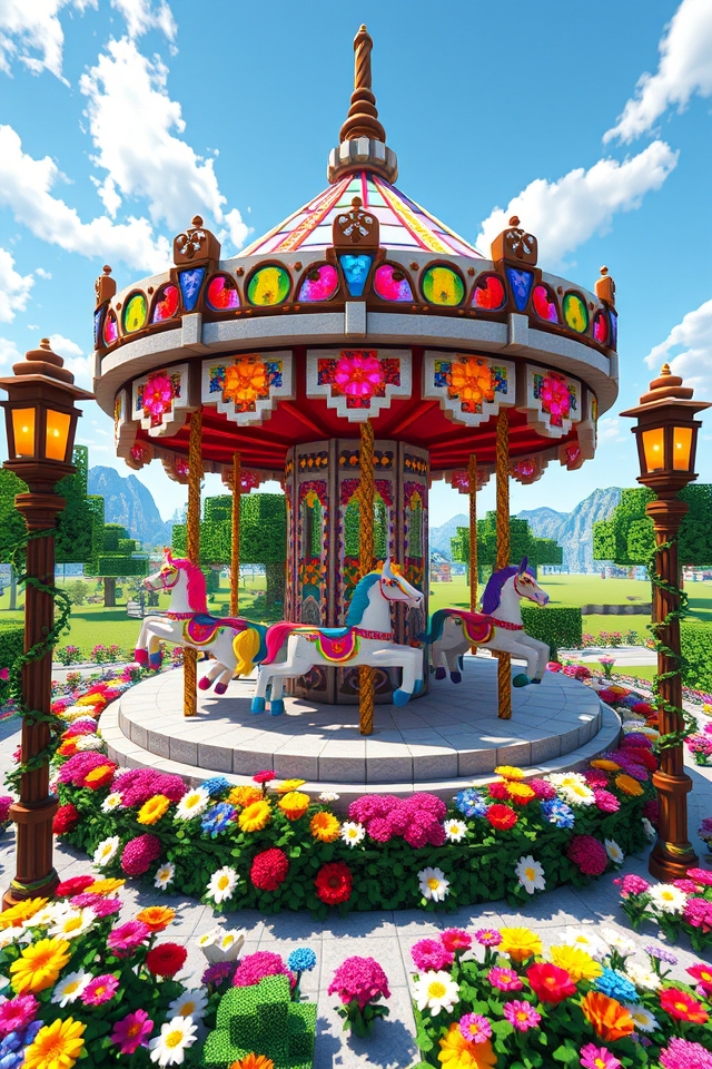 charming minecraft vintage carousel