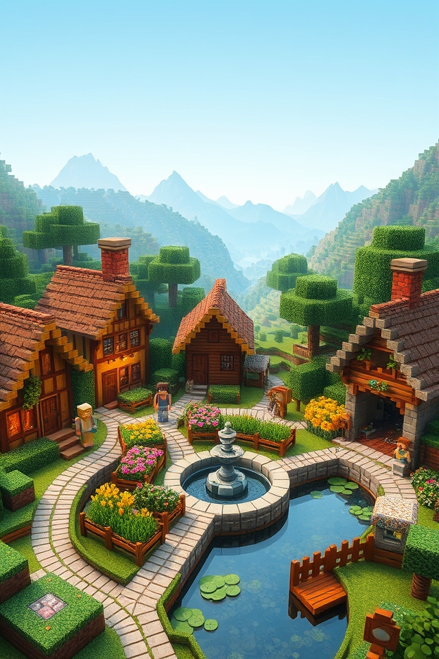 charming miniature village creation