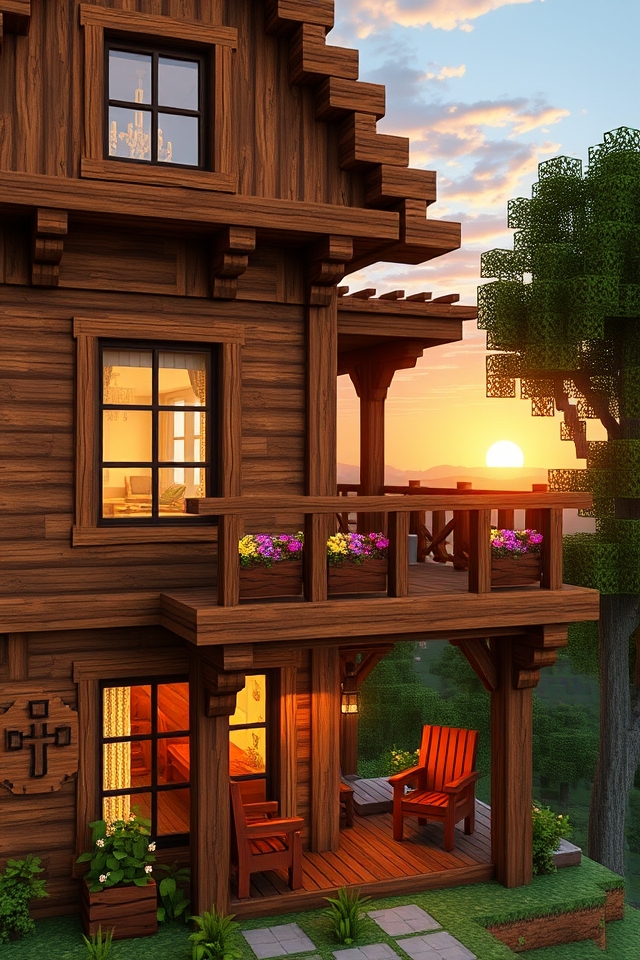 charming oak balcony retreat