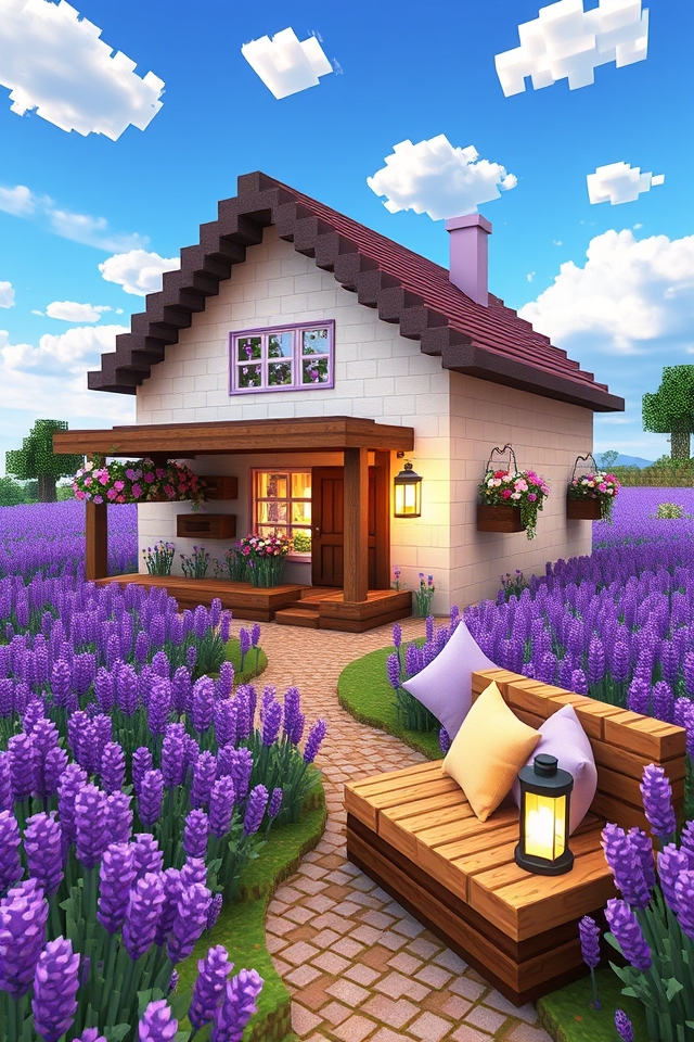 charming pastel lavender retreat