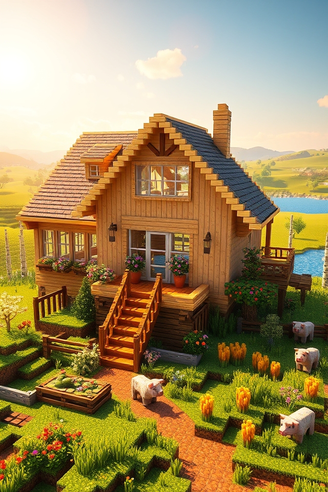 charming rustic birch farmhouse