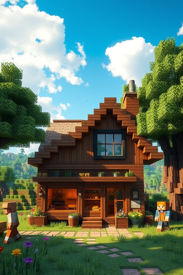 charming rustic wooden dwelling