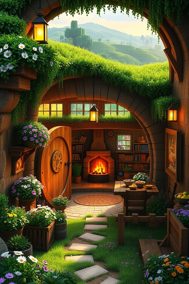 charming underground hobbit dwelling