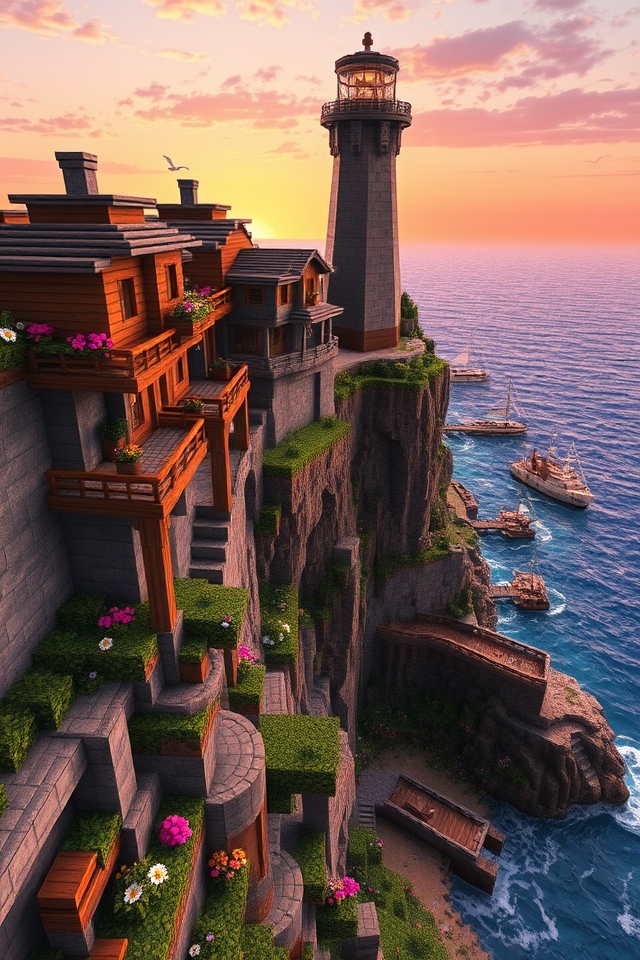 cliffside cottages with ocean views