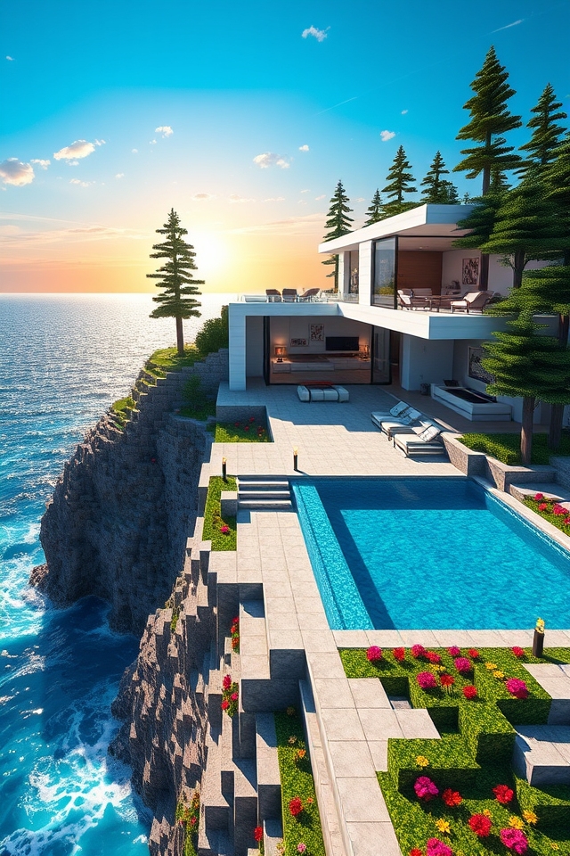 cliffside luxury villa retreat