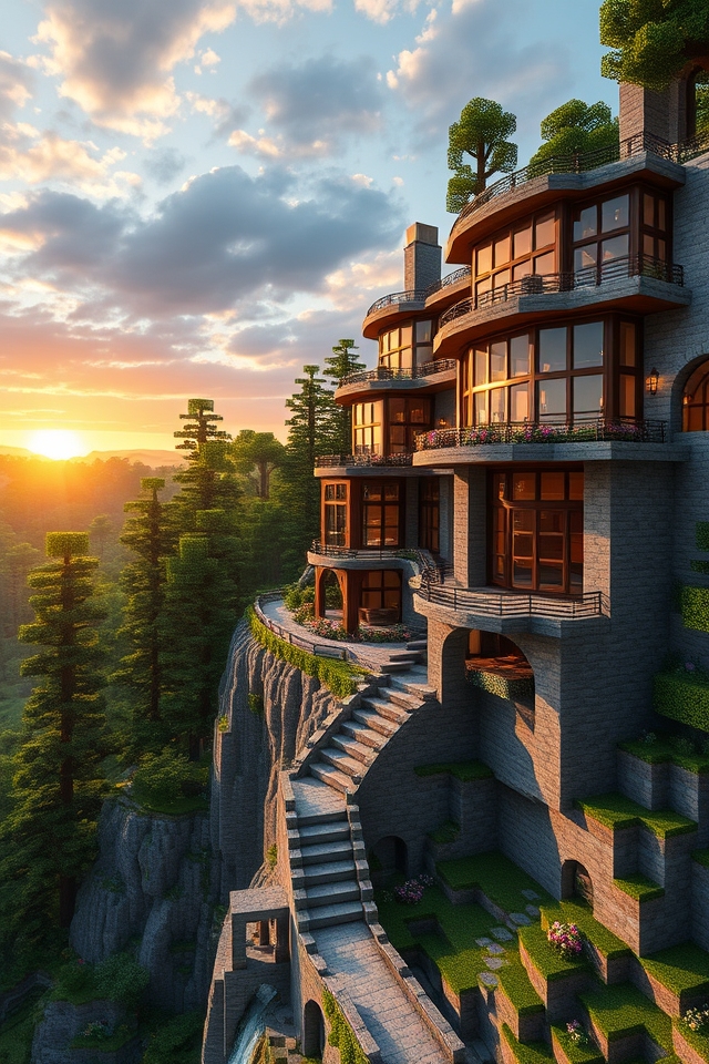 cliffside mansion with views