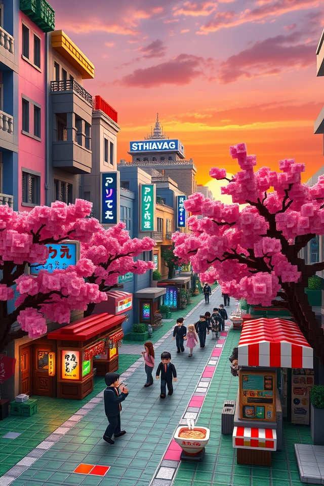 colorful anime inspired streets
