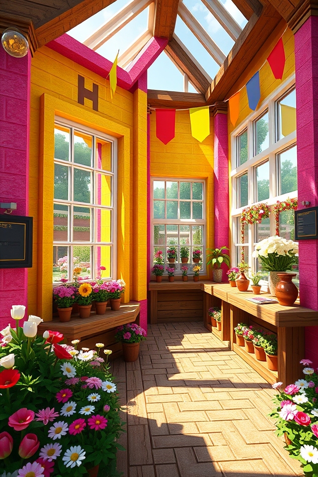 colorful floral shop design