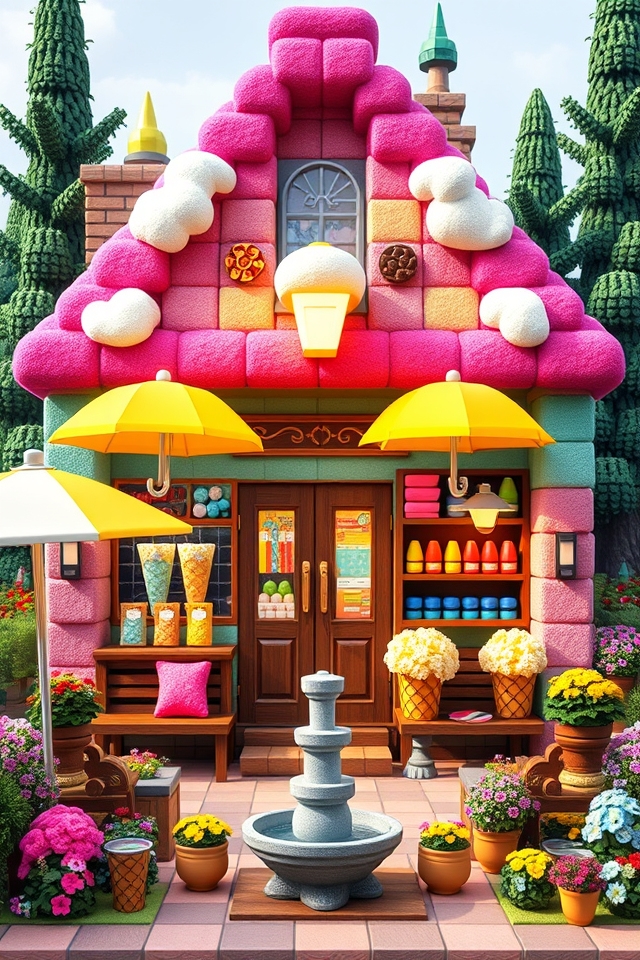 colorful ice cream shop