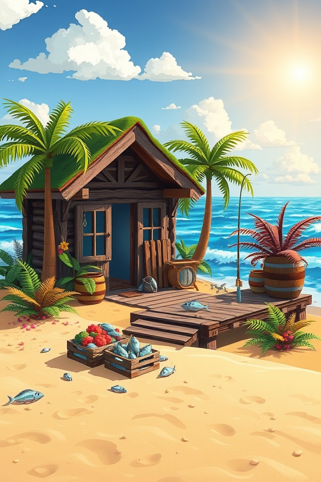 cozy beachside fishing retreat