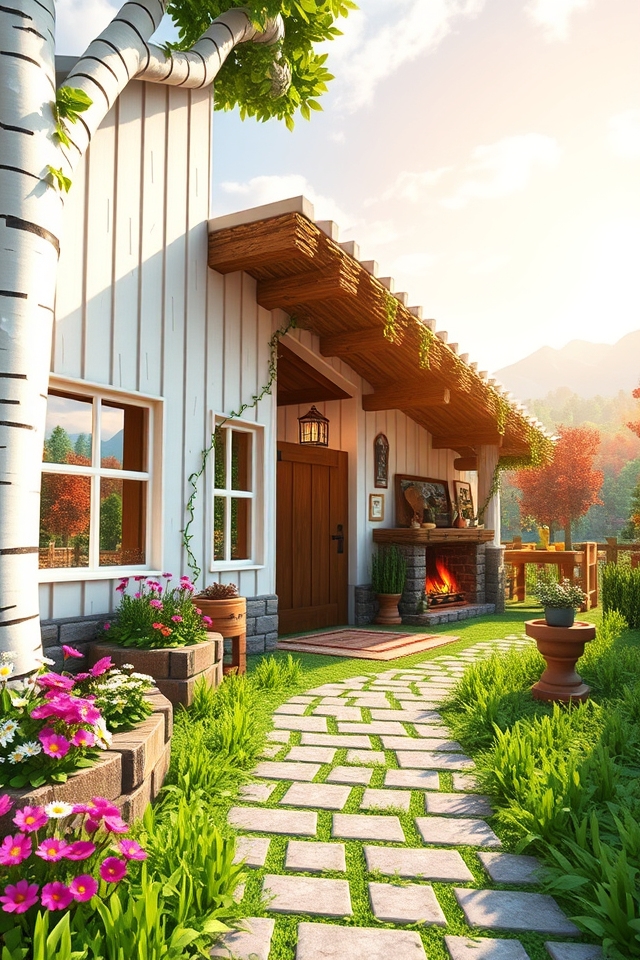 cozy birch cabin retreat