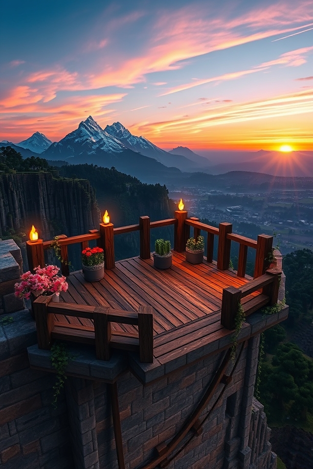 cozy cliffside lookout creation