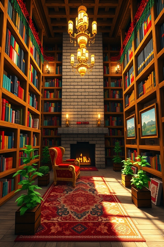cozy elegant library retreat