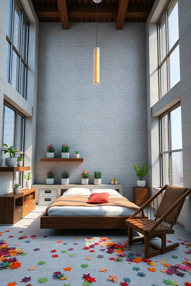 cozy minimalist loft bedroom