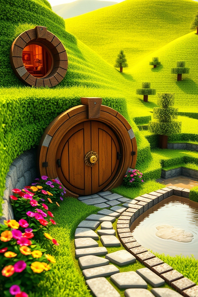 cozy rustic hobbit home