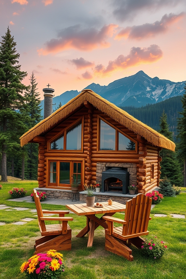 cozy rustic log cabin