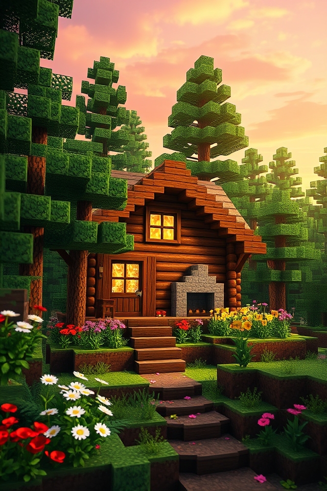 cozy rustic log cabin