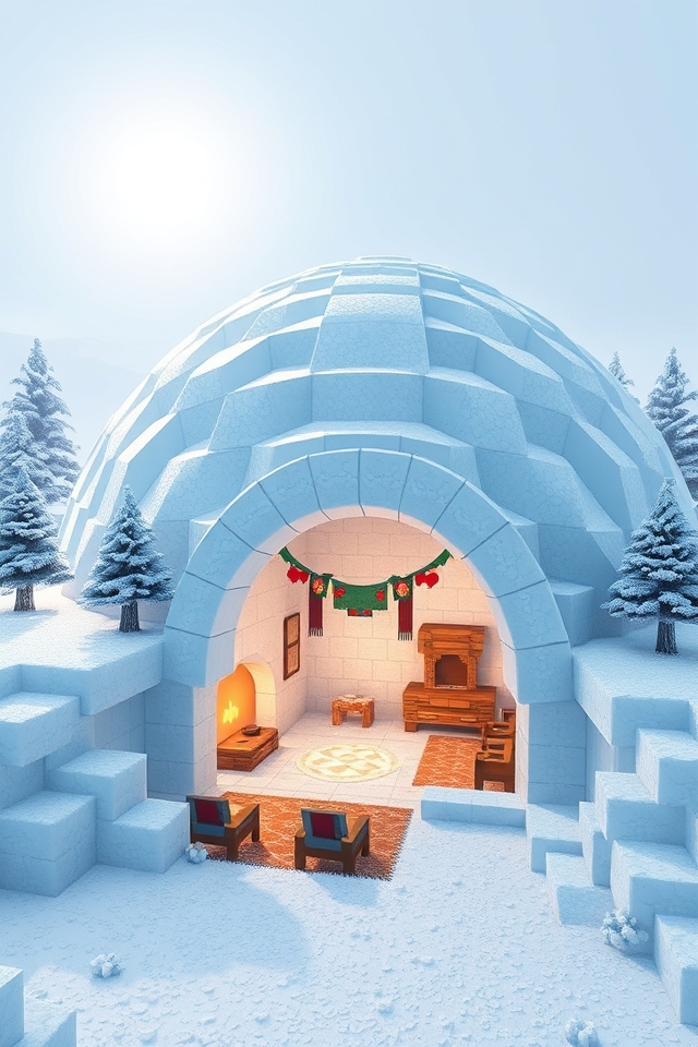 cozy snowy biome retreat