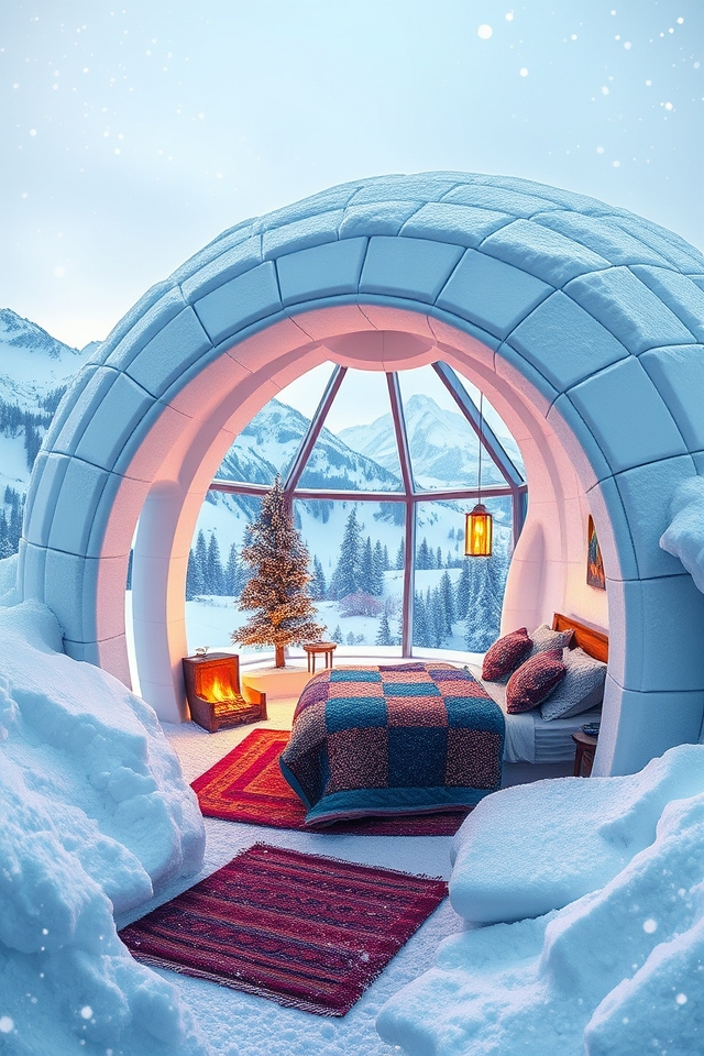 cozy snowy igloo retreat