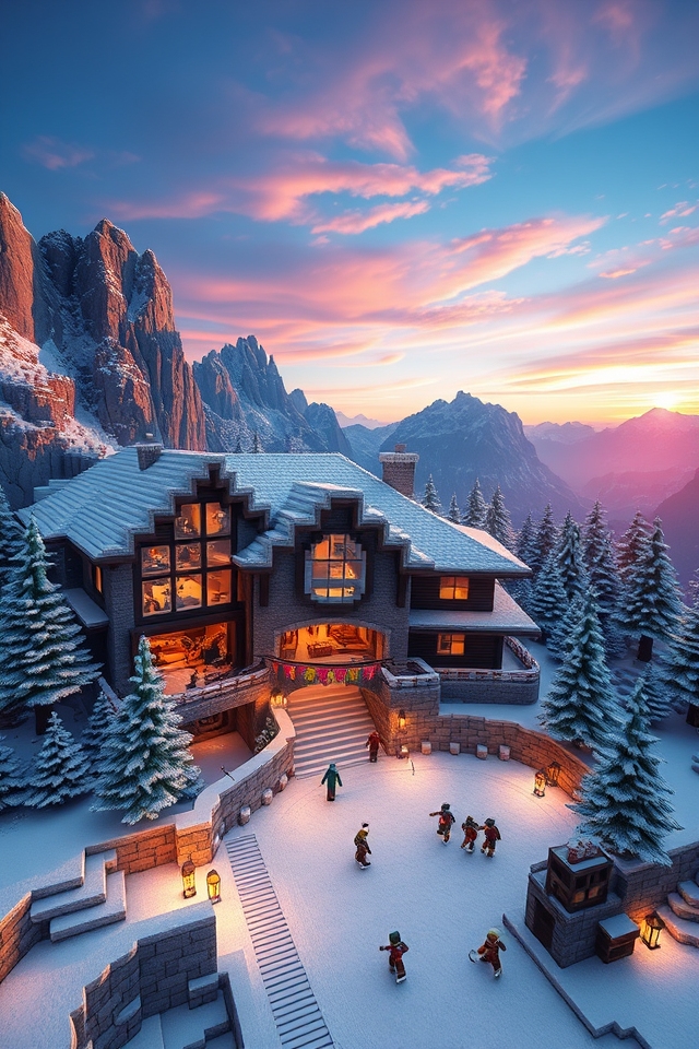 cozy snowy mountain retreat