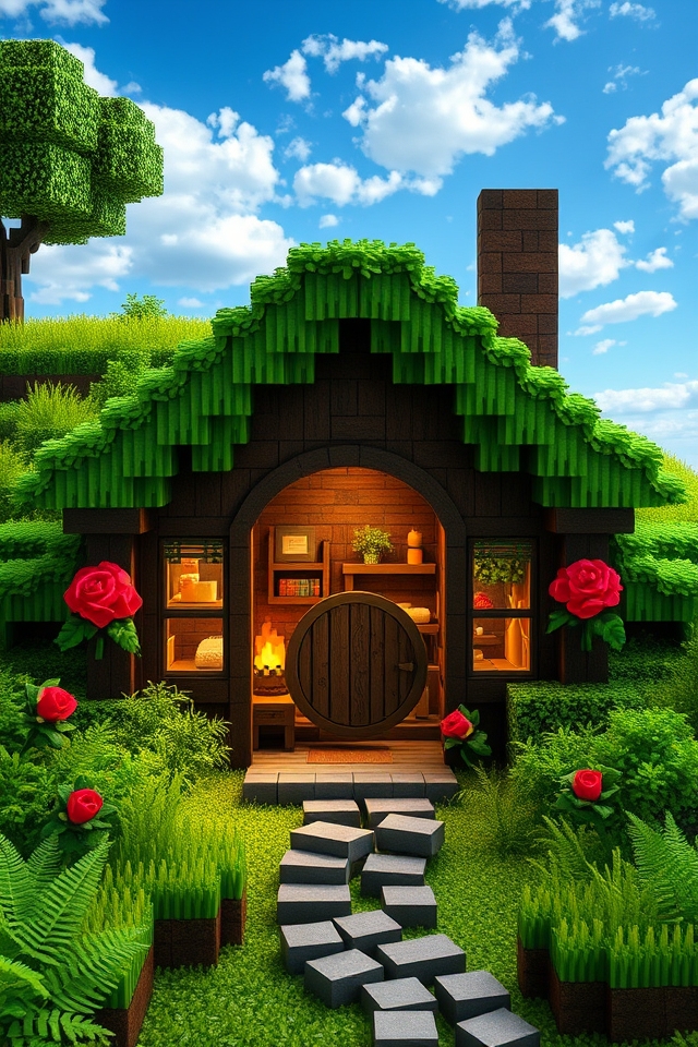 cozy underground hobbit dwelling
