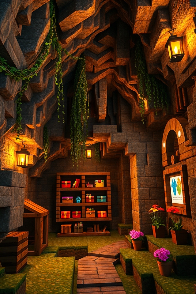 cozy underground item storage