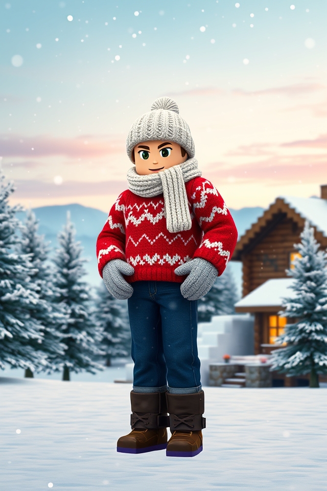 cozy winter avatar ensemble