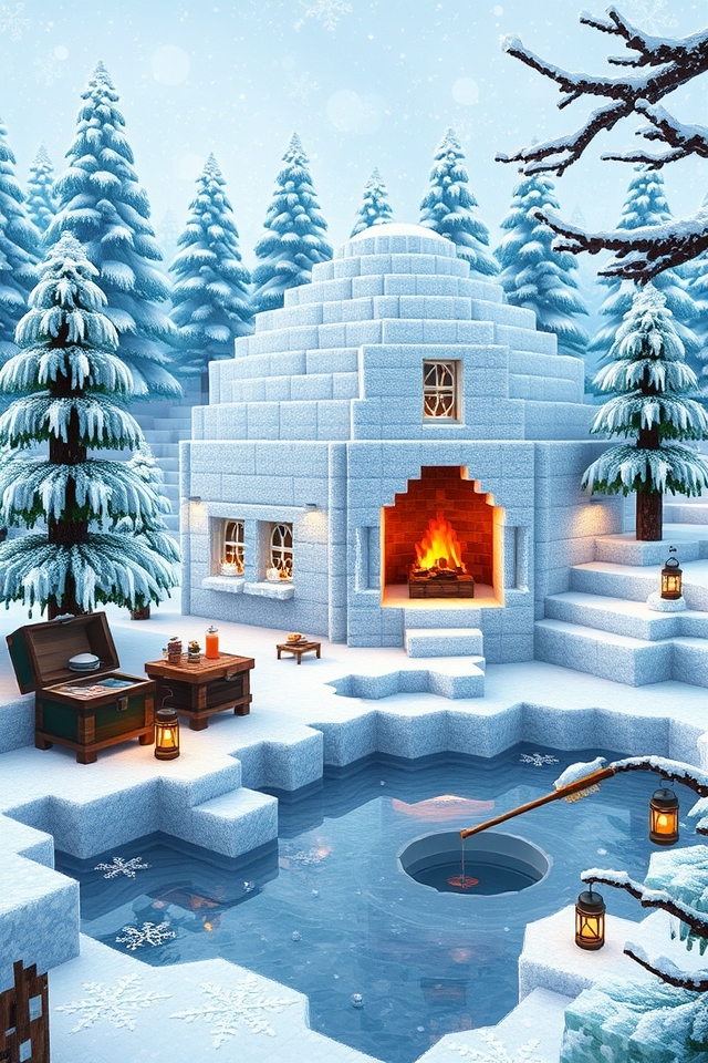 cozy winter fishing retreat