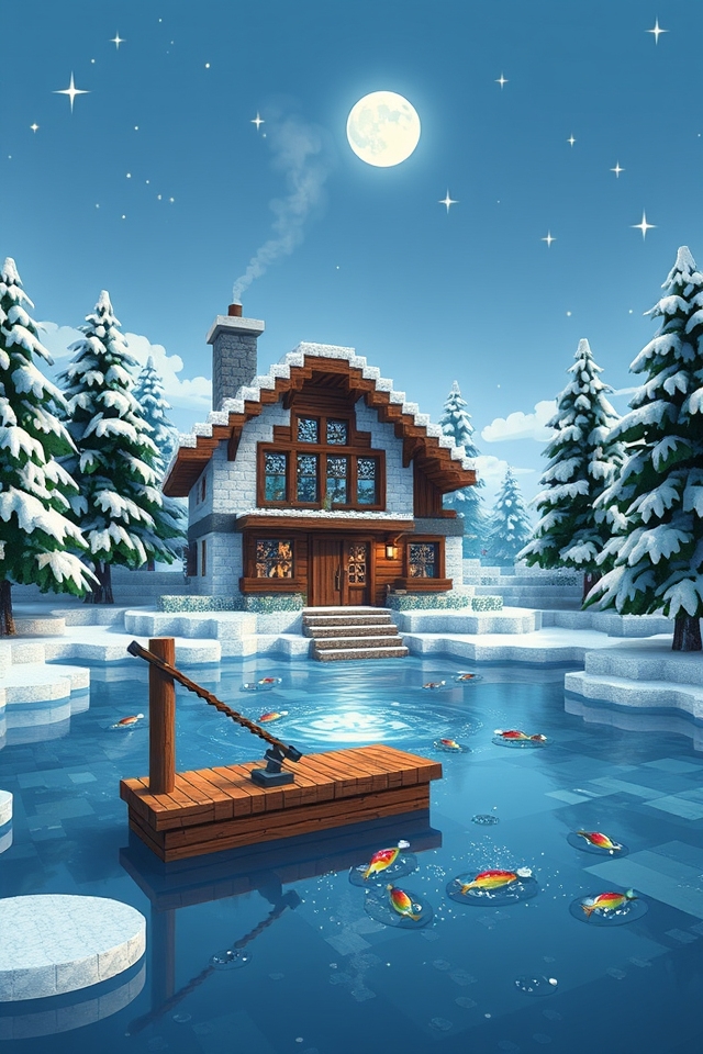 cozy winter fishing retreat