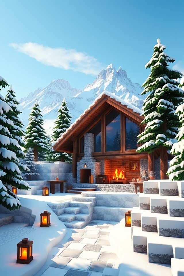 cozy winter retreat lodge
