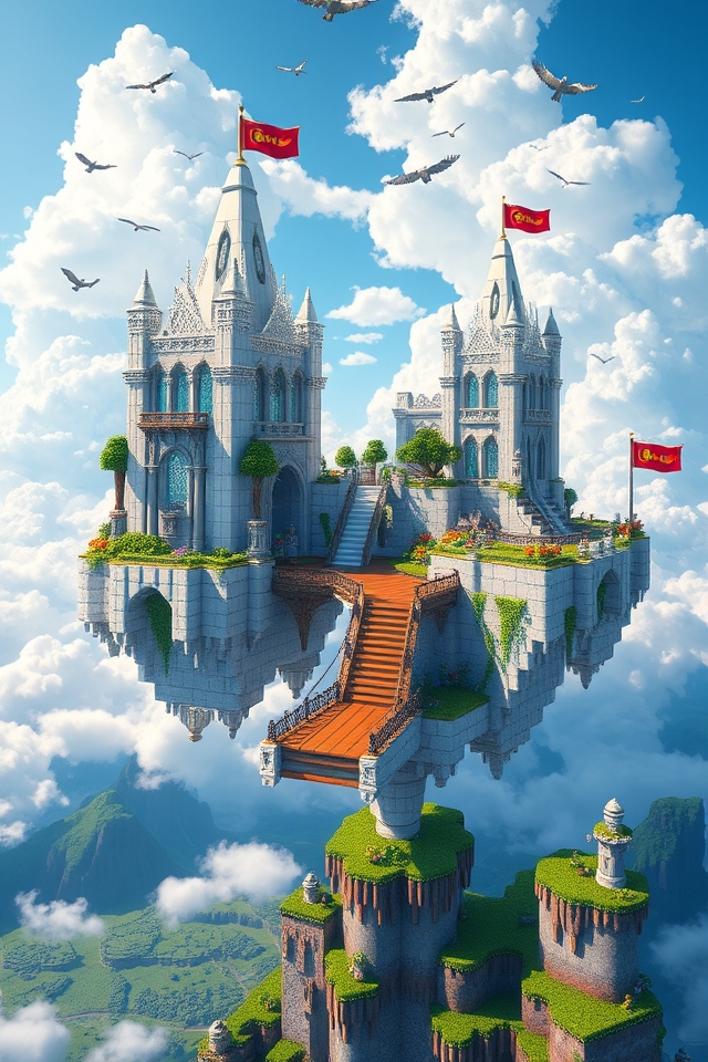 creative floating stronghold design